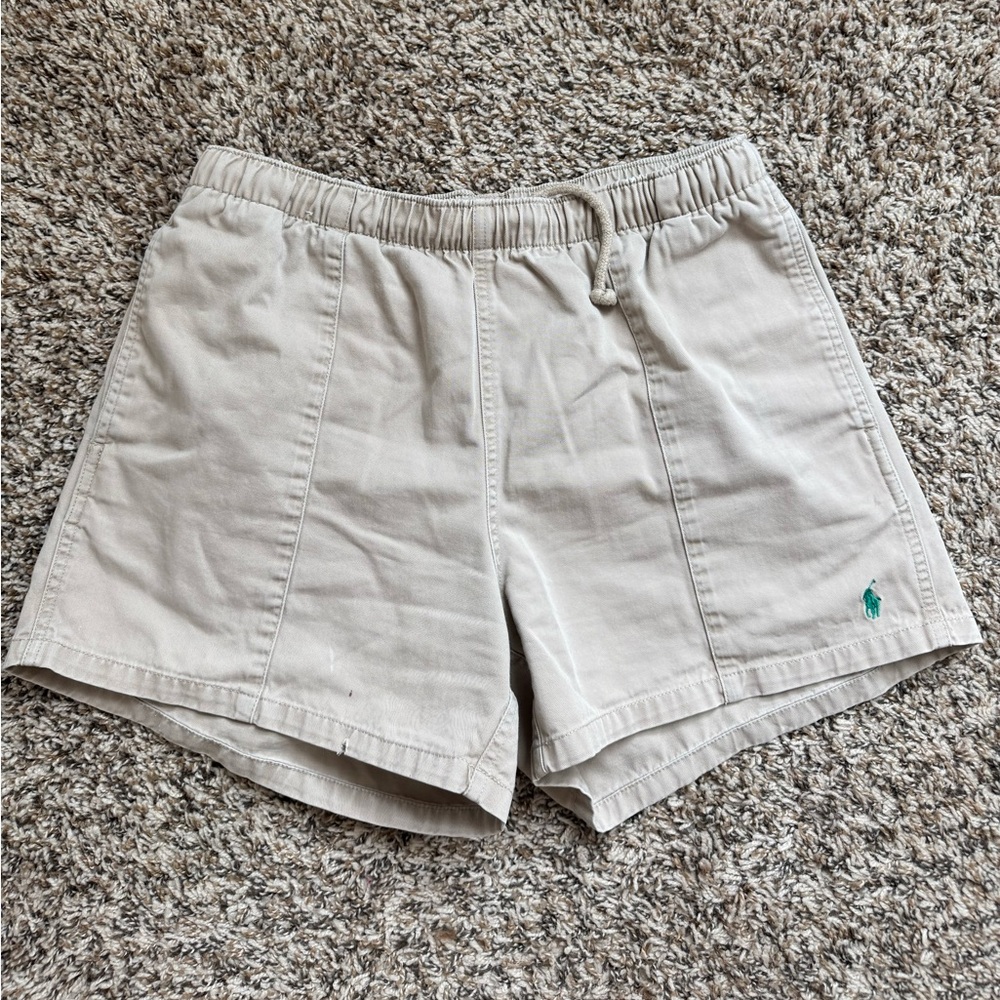 VTG Polo Ralph Lauren Patch Pocket Drawstring Chino Shorts Size Medium Women’s